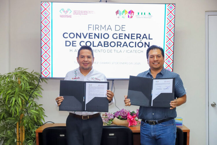 Icatech y Ayuntamiento de Tila signan convenio para impulsar el desarrollo