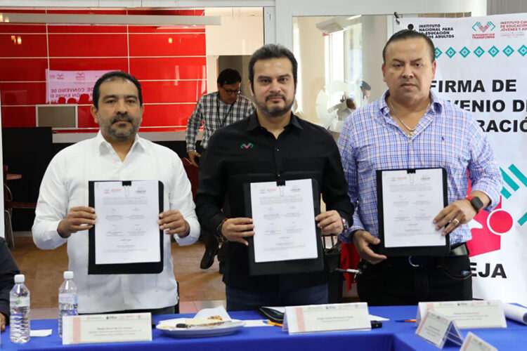 Firman convenio de colaboración Icheja, Canacintra y Canacar para impulsar la alfabetización en Chiapas