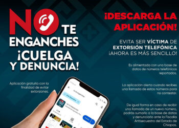 FGE inhibe la comisión del delito de extorsión y secuestro virtual en Tuxtla y Palenque