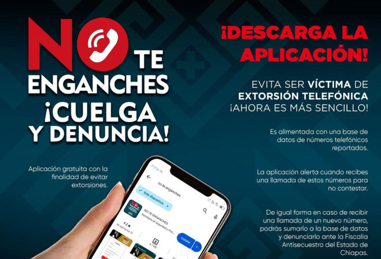 FGE inhibe la comisión del delito de extorsión y secuestro virtual en Tuxtla y Palenque