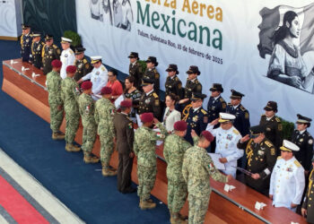 En Quintana Roo, Claudia Sheinbaum conmemora el 110 aniversario de la Fuerza Aérea Mexicana