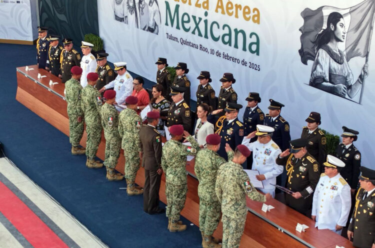 En Quintana Roo, Claudia Sheinbaum conmemora el 110 aniversario de la Fuerza Aérea Mexicana