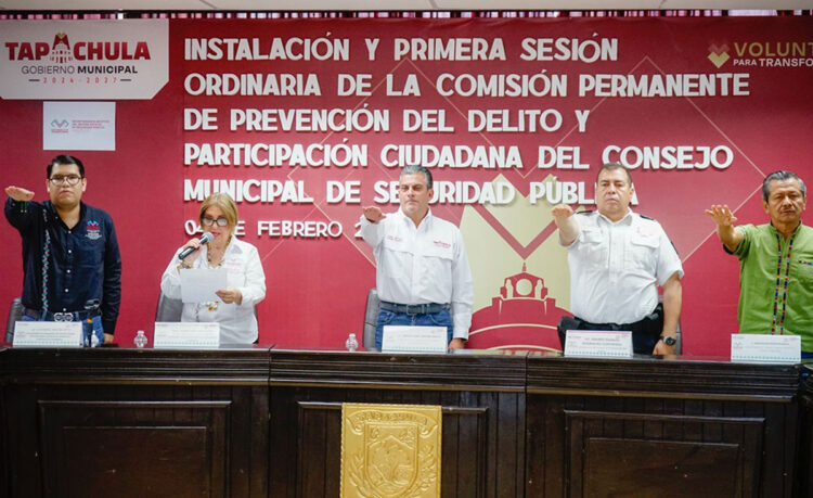 Yamil Melgar preside la instalación y primera sesión del Consejo Municipal de Seguridad Pública de Tapachula