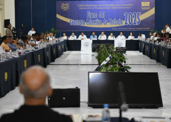 Firman Administración Central de la UNACH y el Staunach el Contrato Colectivo de Trabajo 2025