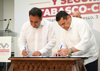 Eduardo Ramírez y Javier May firman Acuerdo de Paz entre Chiapas y Tabasco