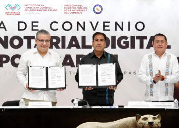 Encabeza Eduardo Ramírez firma de convenio para la implementación del Sello Notarial Digital Hipotecario
