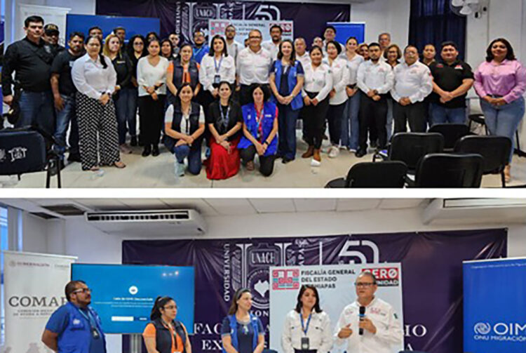 Comar, Acnur, y OIM capacitan a personal de la Fiscalía de Migrantes