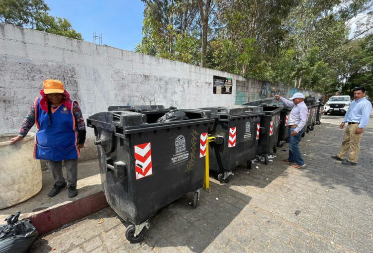 Refuerzan la limpieza con nuevos contenedores en SCLC