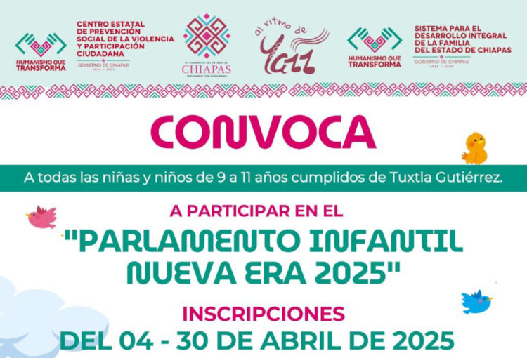 Congreso, CEPSVPC y DIF invitan a toda la niñez al ‘Parlamento infantil 2025’