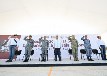 Eduardo Ramírez asiste a inauguración de la 508/a. Compañía de la Guardia Nacional, en Villaflores