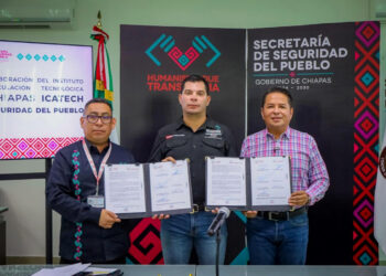 Fortalecen capacidades con firma de convenio entre Icatech y Secretaría de Seguridad del Pueblo