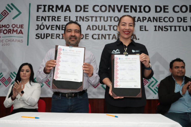 Icheja y Tecnológico Superior de Cintalapa firman convenio en favor de la educación en Chiapas