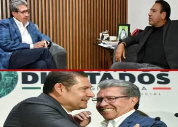 Recibe Ricardo Monreal a gobernadores de Puebla y Chiapas en San Lázaro