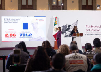 Los migrantes contribuyen a la economía de Estados Unidos: Claudia Sheinbaum