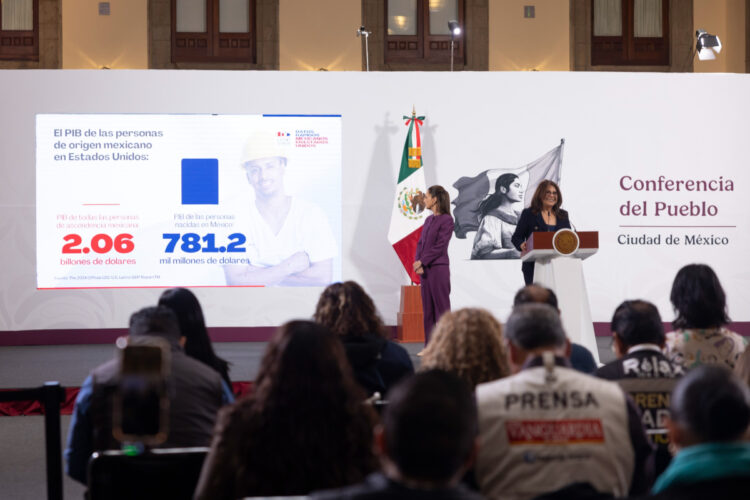 Los migrantes contribuyen a la economía de Estados Unidos: Claudia Sheinbaum
