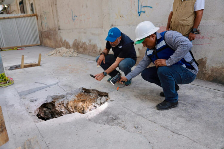 Realiza Angel Torres visita de seguimiento a trabajos del embovedado San Roque
