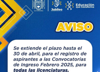 Extiende UNACH hasta el 30 de abril el registro de aspirantes para las Convocatorias de Ingreso