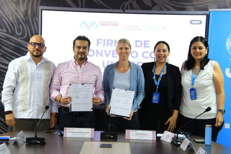 SE y Unicef acuerdan trabajo conjunto para garantizar el derecho a la educación de niñas, niños y adolescentes en Chiapas