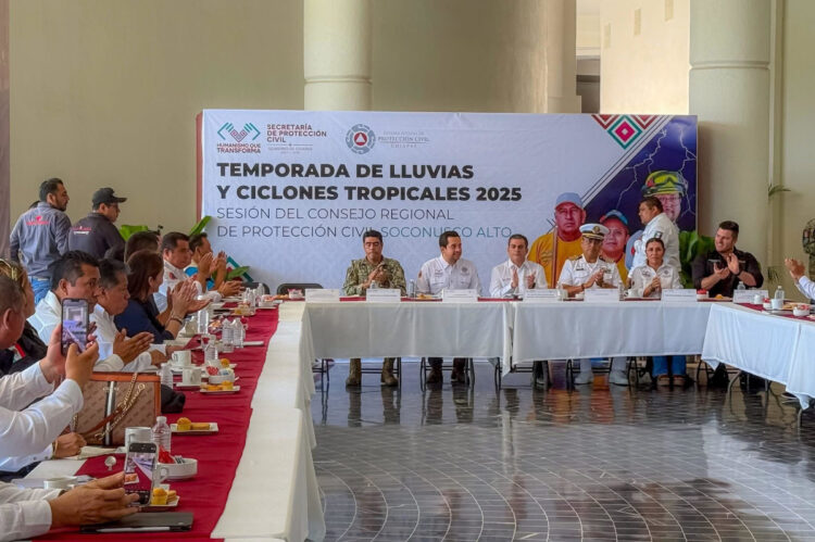PC Chiapas activa Consejos Regionales ante la temporada de lluvias y ciclones tropicales 2025