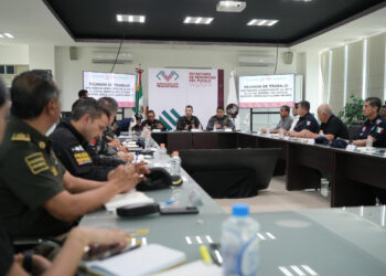 Secretario de SSP realiza reunión de trabajo con mandos operativos y con el Fiscal General del estado