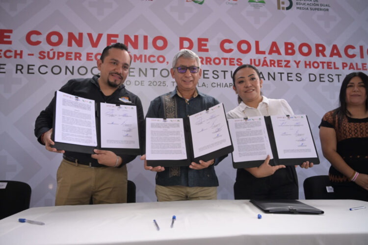 Cecytech formaliza convenio de Educación Dual con empresas chiapanecas