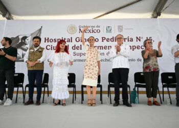 Claudia Sheinbaum supervisa obra del nuevo Hospital de Gineco-pediatría n° 15 del IMSS