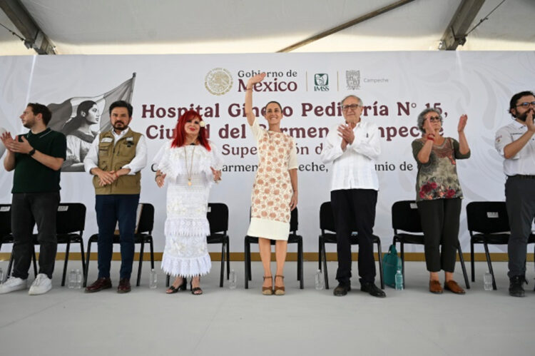Claudia Sheinbaum supervisa obra del nuevo Hospital de Gineco-pediatría n° 15 del IMSS