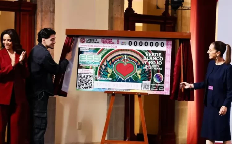Lotería Nacional lanza billete en honor a migrantes; les dedica sorteo del 15 de septiembre