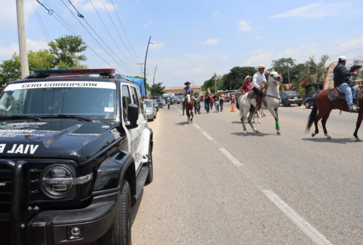 SSP garantiza la seguridad durante el festejo patronal en la comunidad Rivera El Vergel, en Chiapa de Corzo