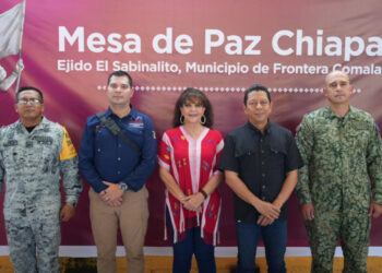 Desde El Sabinalito, en Frontera Comalapa, reafirman compromiso con la seguridad y la paz en la Sierra