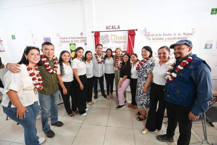 Eduardo Ramírez inaugura Centro LIBRE en Acala para proteger y empoderar a las mujeres