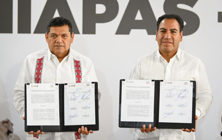 Eduardo Ramírez y Javier May refuerzan estrategia conjunta contra la delincuencia en Chiapas y Tabasco