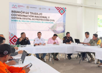 El Sistema Nacional y Estatal de Protección Civil mantiene vigilancia en el volcán Chichonal