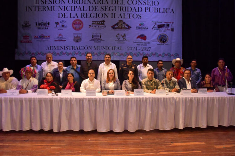 Fortalecen coordinación en seguridad pública en la Región II Altos de Chiapas