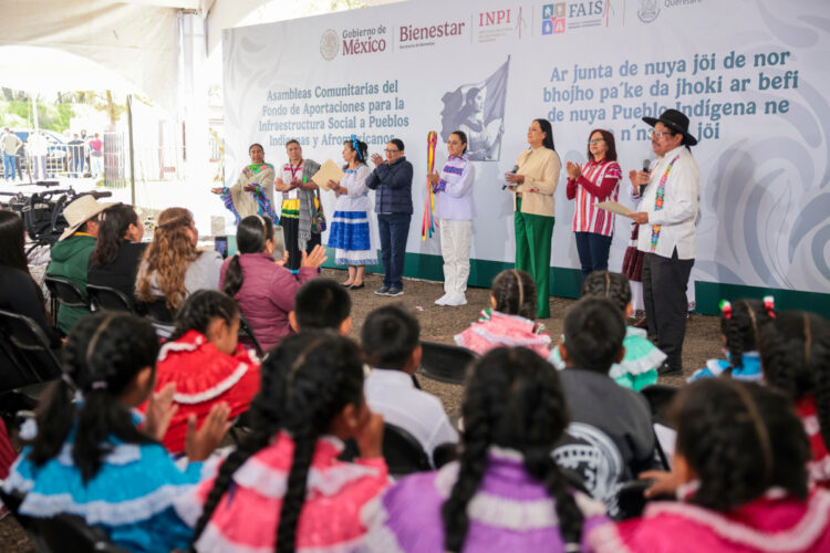 Claudia Sheinbaum entrega 139.9 mdp del Faispiam a pueblos originarios de Querétaro