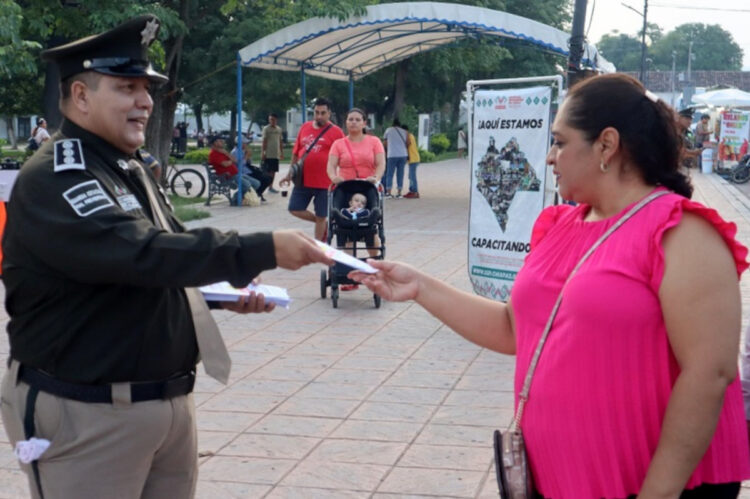SSP conmemora el Día Mundial del Peatón en Chiapa de Corzo