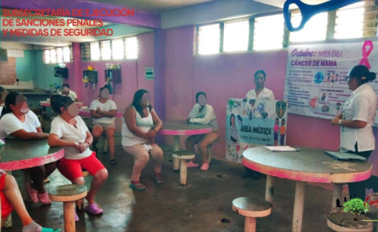 SSP lleva campaña de concientización sobre el cáncer de mama en centros penitenciarios