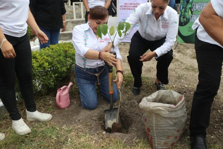 Todo un éxito la reforestación en el CECyTE 40 ‘Las Aguilas’