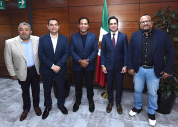 Eduardo Ramírez se reúne con el director general de Banobras, Jorge Mendoza Sánchez
