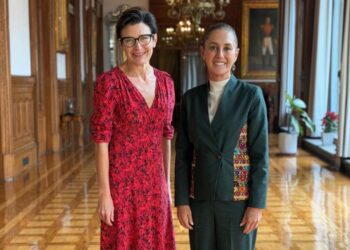 Sheinbaum recibe a Jane Fraser, CEO de Citi; dialogan sobre buenas perspectivas económicas