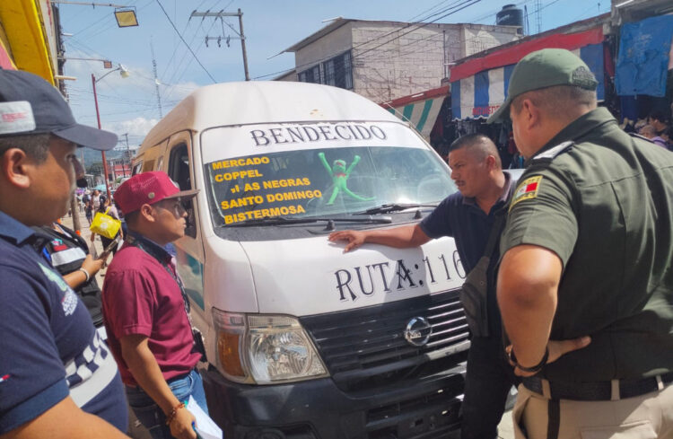 Realiza SMyT supervisión a unidades de transporte concesionado en Ocosingo