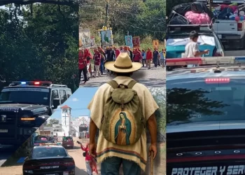 SSP brinda abanderamiento vial a peregrinos con rumbo a la CDMX