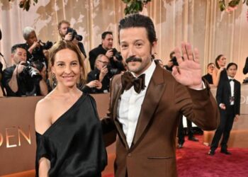 Diego Luna y Marina de Tavira, una pareja discreta que brilló en los Globos de Oro 2026