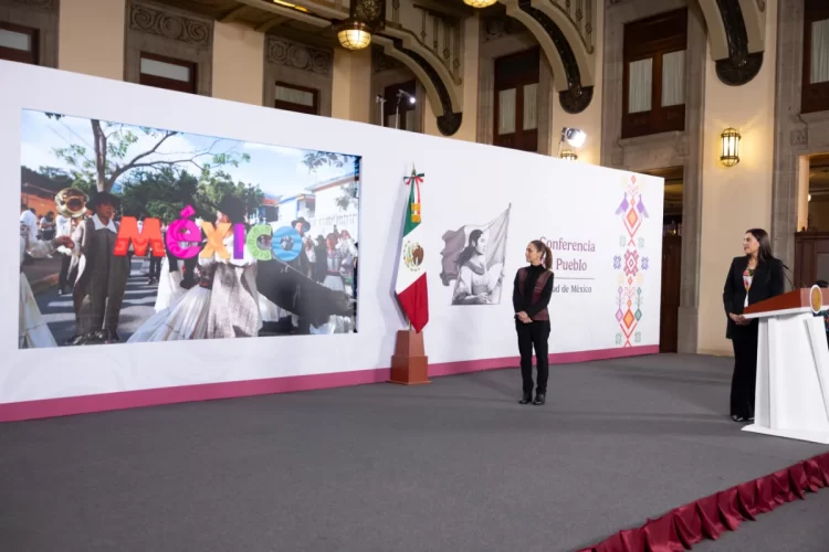 Llegada de 98.2 millones de visitantes internacionales a México en 2025 es resultado de la grandeza cultural: Presidenta