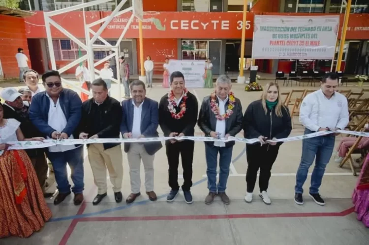 Inauguran domo en el Cecyt 35 El Malé en beneficio de la comunidad estudiantil