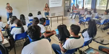 Fiscalía de Distrito Norte imparte pláticas sobre prevención del delito en el Telebachillerato 35