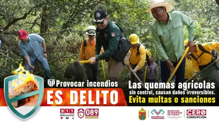 Secretario de Seguridad del Pueblo llama a prevenir incendios y denunciar quemas