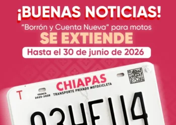Chiapas amplía plazo del programa “Borrón y Cuenta Nueva” para motocicletas