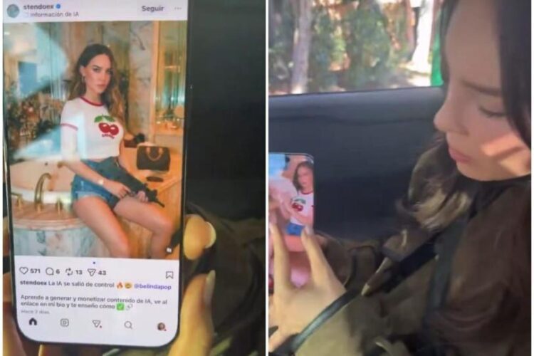 “Me sacan como de buchona”: Belinda reacciona a imágenes hechas con IA y se vuelve viral