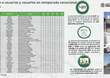 Chiapas y CFE refuerzan atención con módulos y servicios digitales en Semana Santa